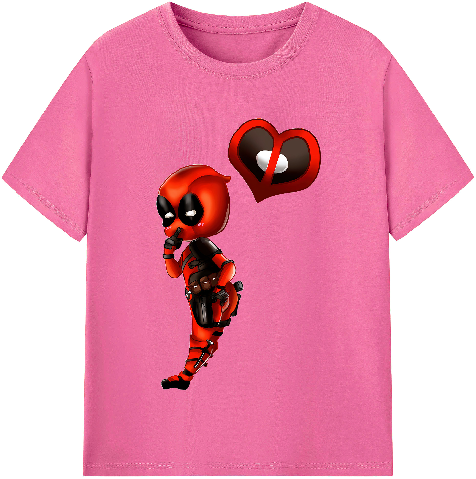 （画像用） Deadpool デッドプール レディースカジュアルプリントTシャツ（綿100％）